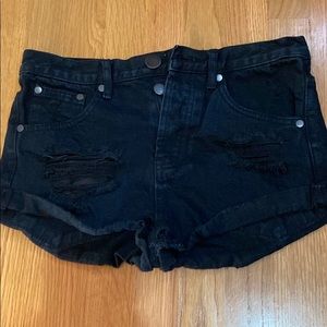 Tobi black denim shorts size 26 never worn